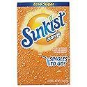 Sunkist, Powdered Drink Mix Sticks Zero Sugar Singles to Go Orange 6 Count, 0.74 Ounce