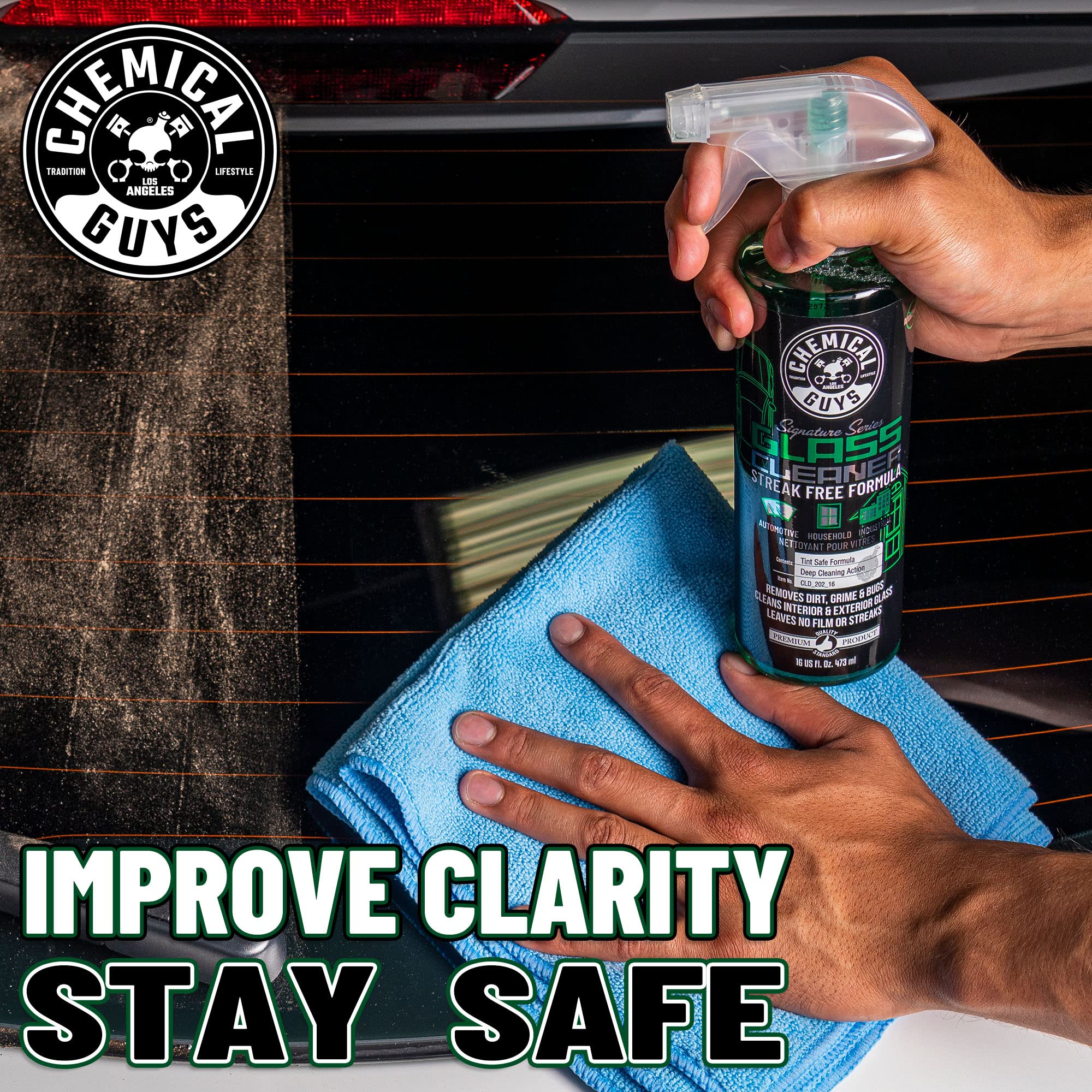Chemical Guys Glass Cleaner Signature Series 2 Pack (2 x 16 Fl Oz) - Streak-Free Shine for Crystal Clear Windows and Glass, Safe for Cars, Trucks
