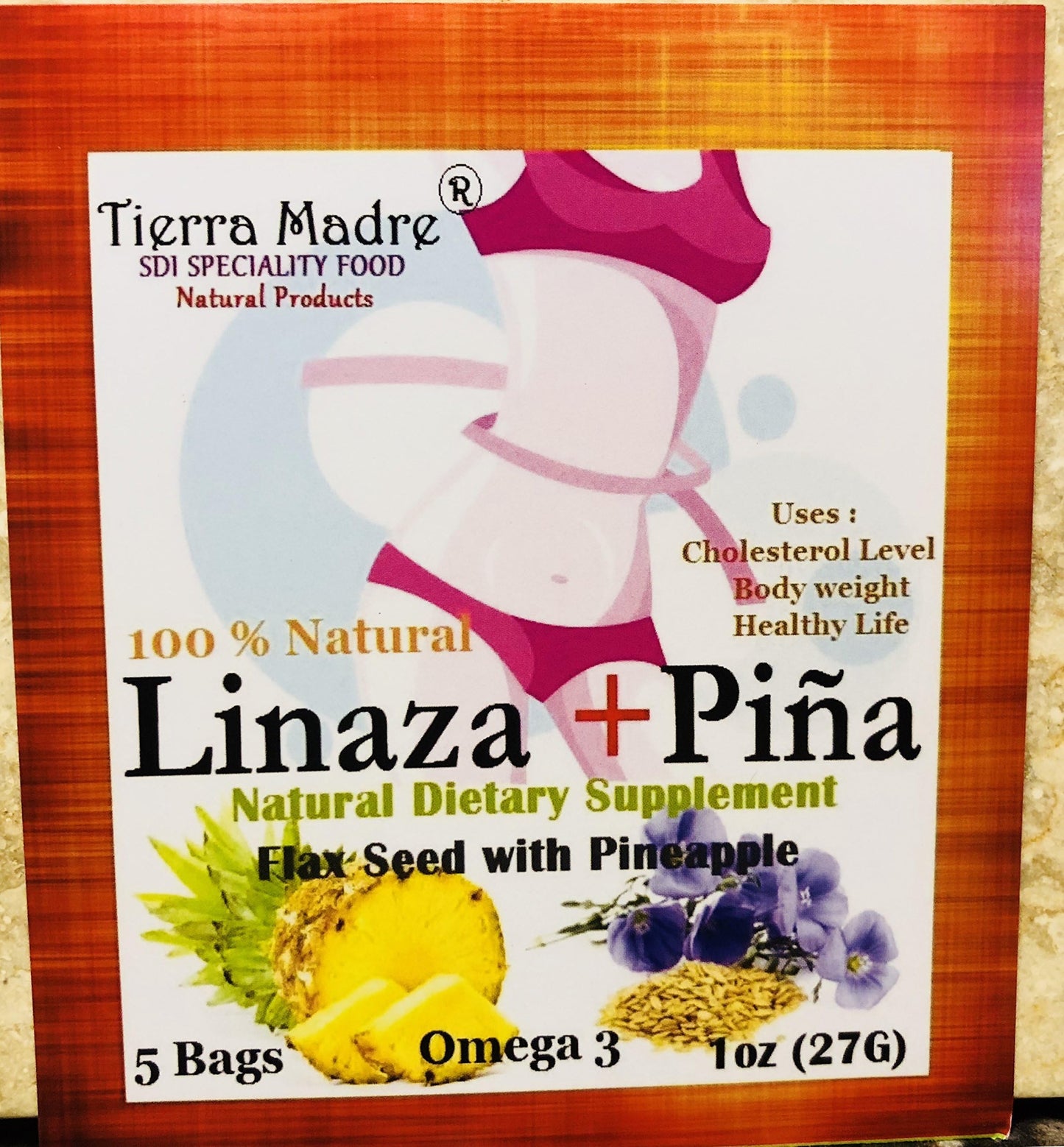 TIERRA MADRE LINAZA PIÑA -Flax Seed Tea 2 Pack