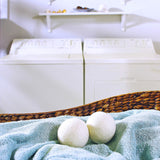 Laura Ashley 4 Pack Reusable Wool Dryer Balls and Lavender Essential Oil Kit to Soften Clothes in Dryer and Reduce Wrinkles and Static