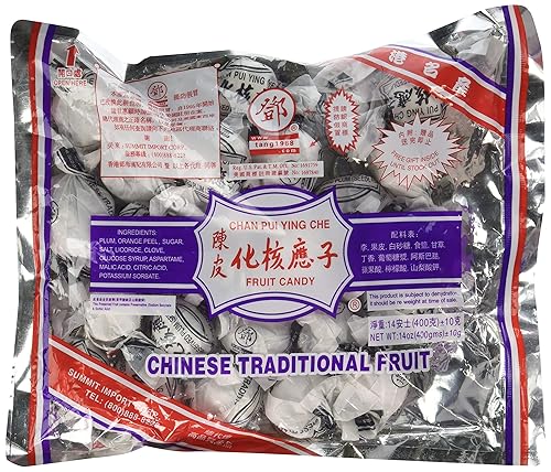 Dried Plum Fruit Candy - Chan Pui Ying Che - 14 Oz (400 G) (Pack of 1)-SET OF 2