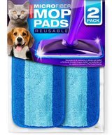 Millifiber Reusable Mop Pads Compatible with Swiffer WetJet (2 Pack) - Microfiber Mop Refill for Wet Mopping Cloths - Hardwood Floor Cleaning Spray