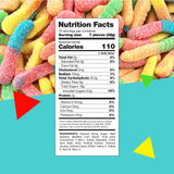 Sour Gummy Worms | 1 Pound Bag of Neon Gummy Worms Candy | Classic Sanded Gummies for Parties, Goodie Bags, Snacking & Candy Buffets | Assorted Fruit
