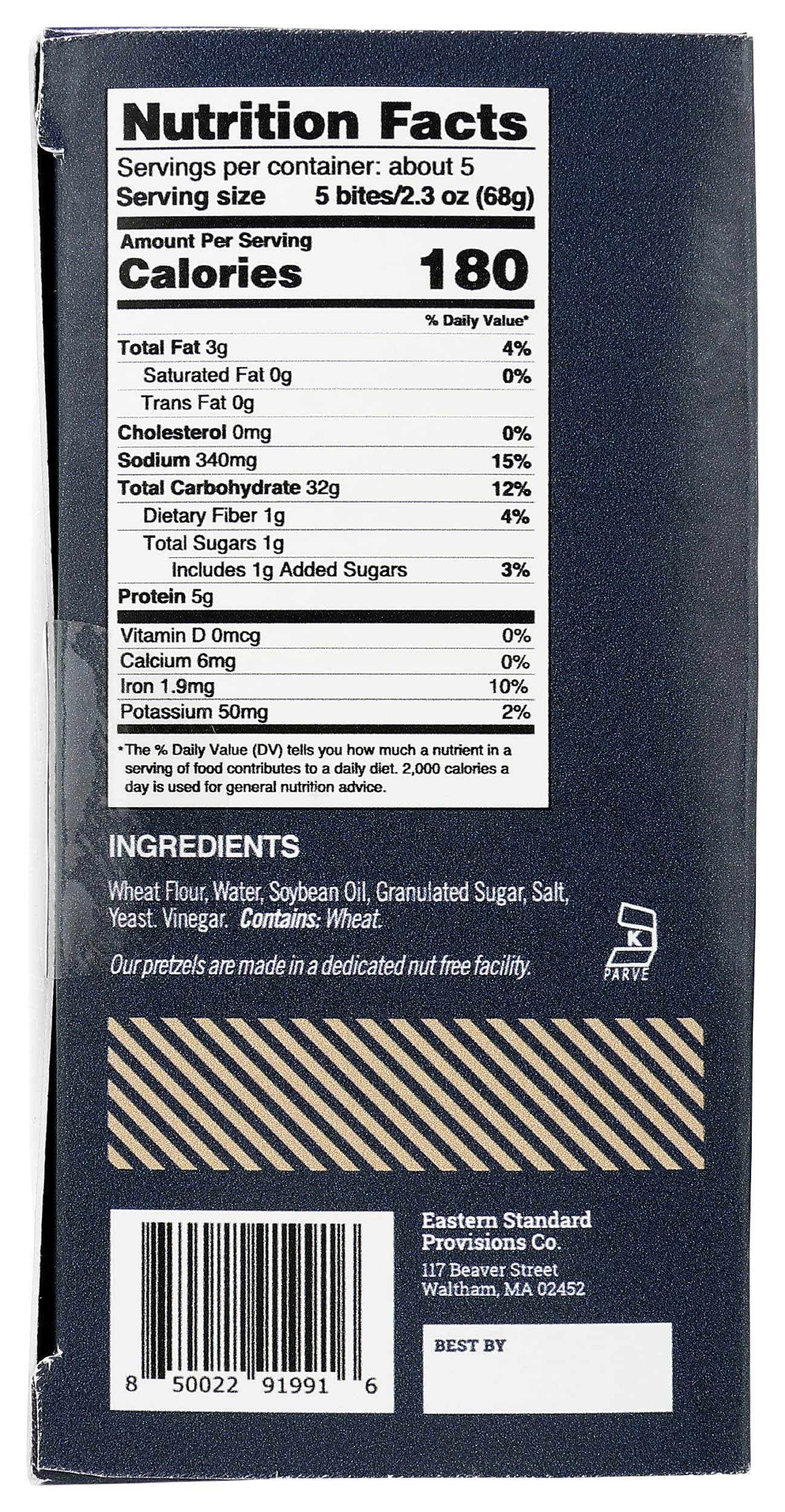 Eastern Standard Provisions, Frozen, Pretzels Artisinal Soft One Timer Bites, 12.5 Ounce