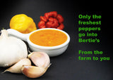 Bertie's Original Pepper Sauce (26 Oz/750ml) | Great Flavour And Heat | Made With Fresh Trinidad Moruga Red And Scotch Bonnet Yellow Peppers | Tastes