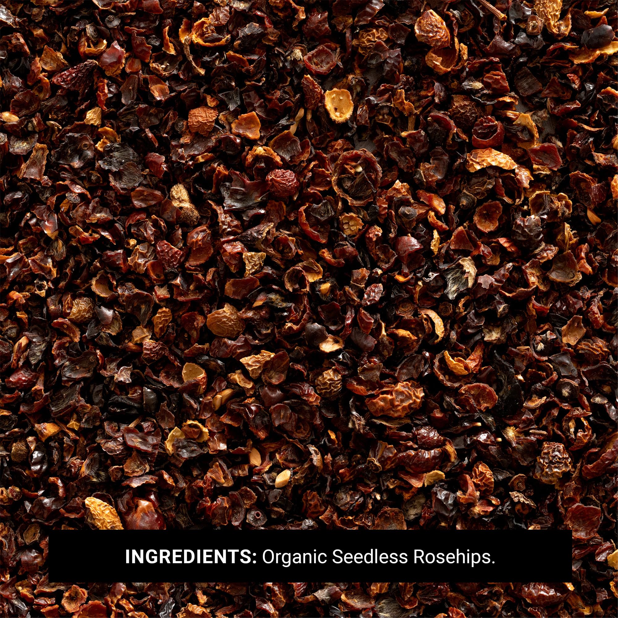 Frontier Co-op Organic Seedless Rosehips, Cut and Sifted - 100% Natural Dried Rose Hips for Rosehip Tea Organic, Powder, Oil - Kosher | 16 Ounce (Pack