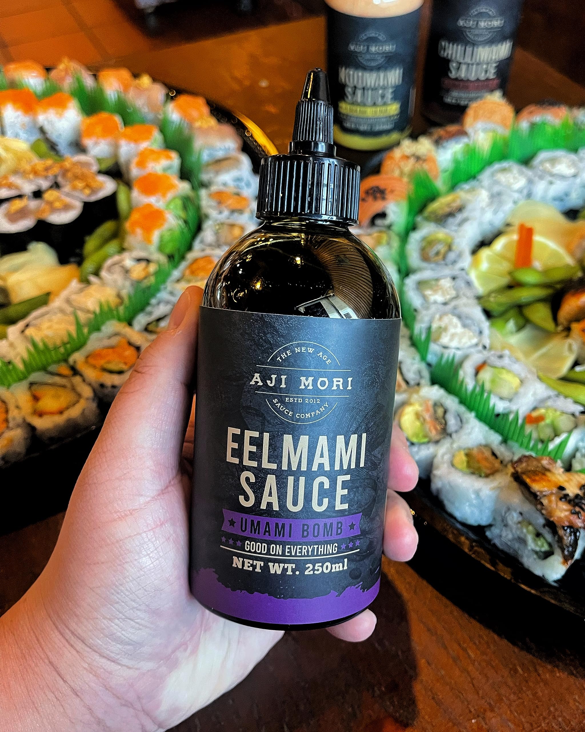Aji Mori Eel Mami Umami Bomb - Eel Sauce w/ Authentic Japanese Flavor Soy Sauce - Elevate any Dish Like Unagi, Fish, Barbecue, Sushi, Chicken & more