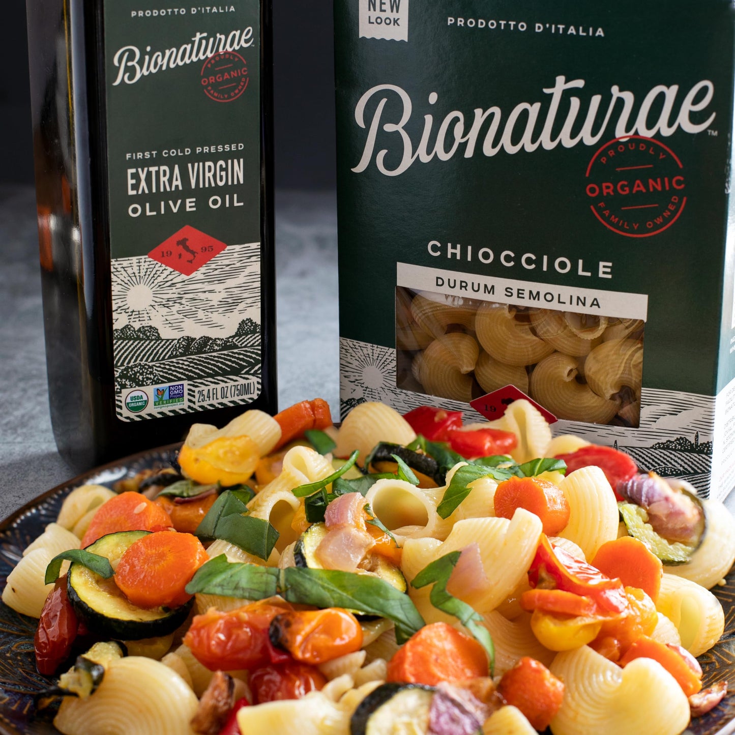 Bionaturae Chiocciole Pasta Noodles - Durum Semolina Pasta, Kosher, High Protein, Non-Gmo, Usda Certified, Durum Semolina Chiocciole, Chiocciole Pasta
