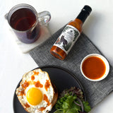Queen Majesty Red Habanero & Black Coffee Hot Sauce, 5 oz - All Natural Habanero Condiment - Fair Trade, Vegan, Gluten Free, non GMO, Sugar Free