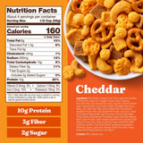 Catalina Crunch Protein Snack Mix with Cheese Crisps | 10g Protein, 2g Sugar per Serving | Good Source of Fiber, Gluten Free | Cheddar, 5.25 Ounce Bag