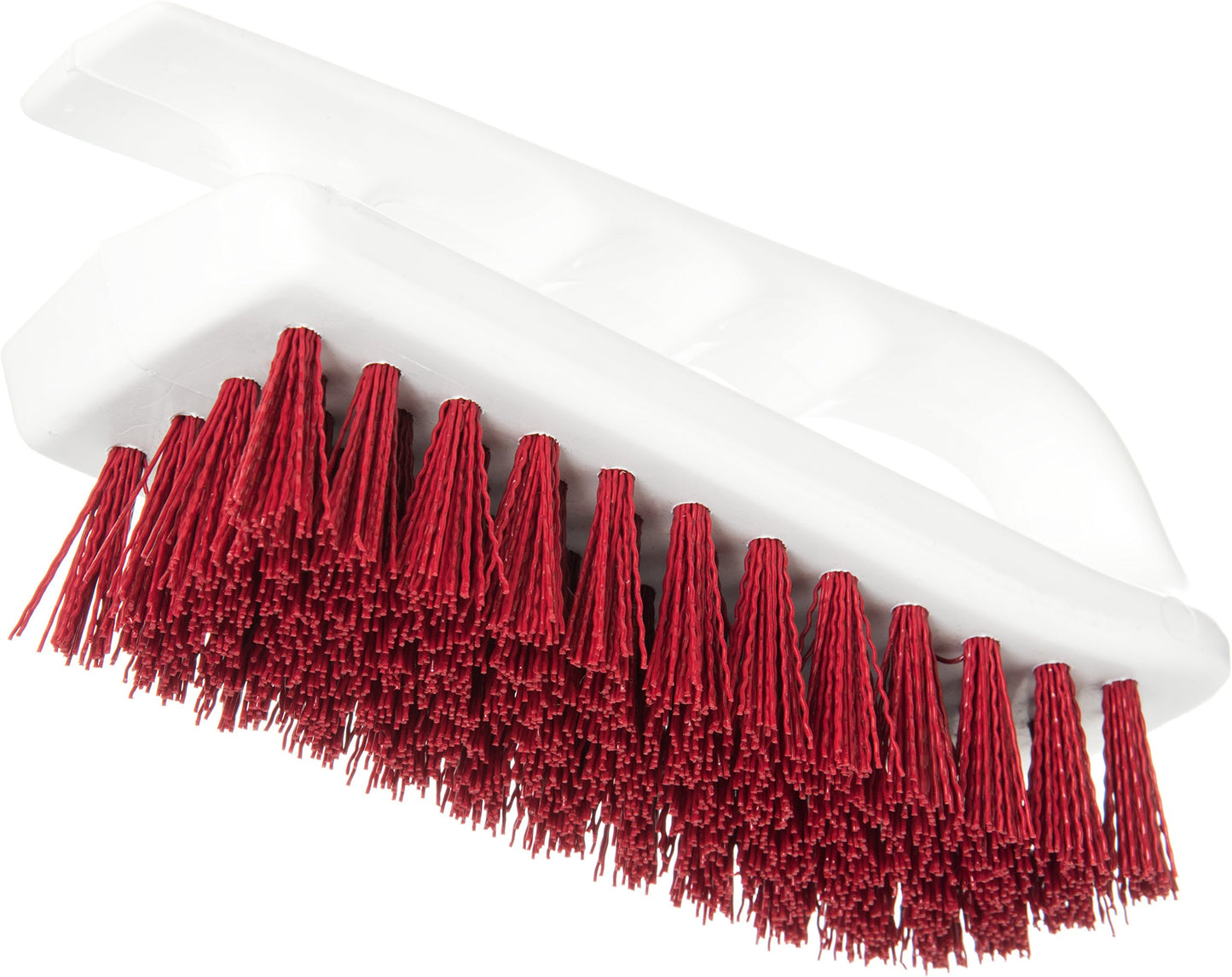 SPARTA 4002405 Ergonomic Iron-Shaped Handle Scrub Brush, 6", Red