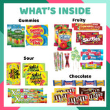 Birthday Candy Gift Basket (40 Full Size Snack Box Care Package) Sour Patch Kids, M&Ms, Skittles, Swedish Fish, & More - The Care Crate Co.