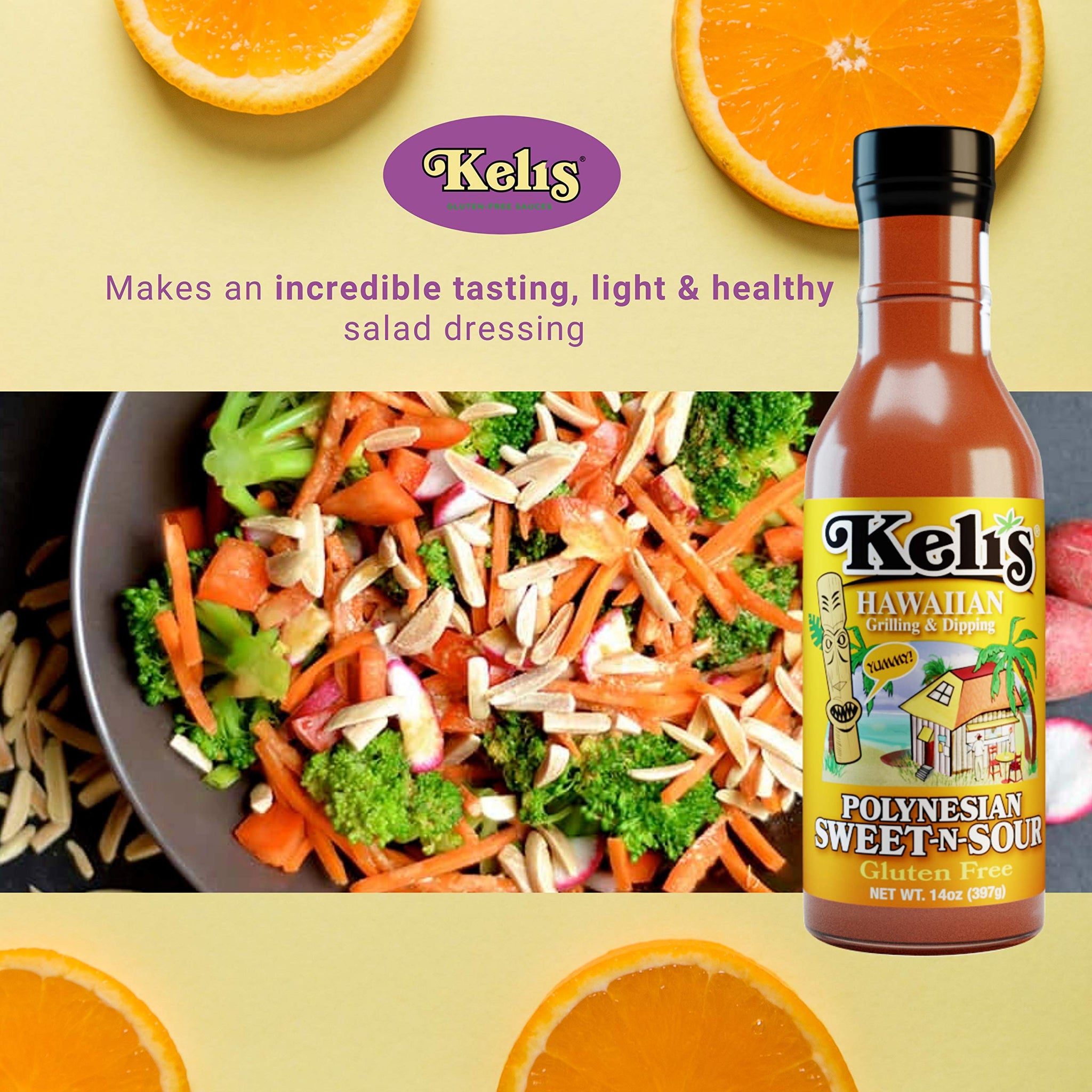 Orange Sauce - Polynesian Sweet and Tangy Creamy Salad Dressing, Glazing and Dipping Sauce With a Hint of Mustard. All Natural, Gluten-Free and Low