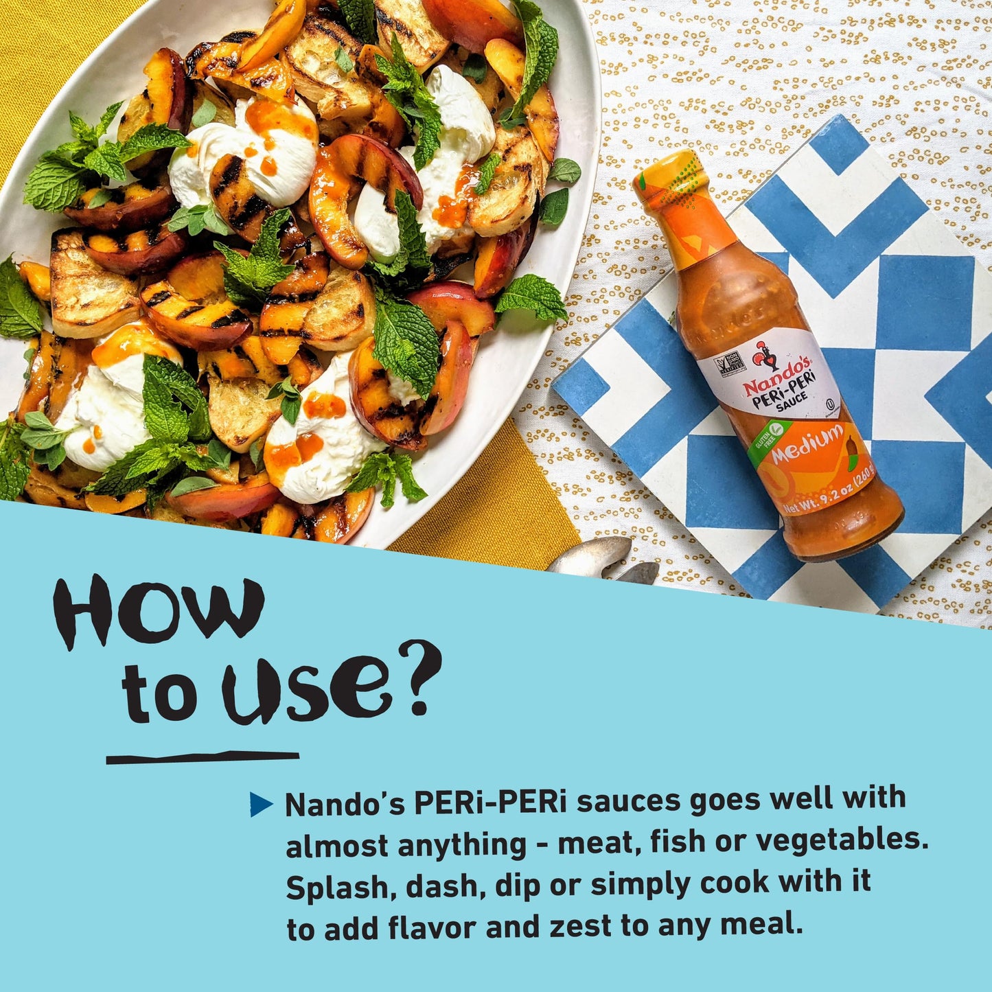 Nando's PERi PERi Artisan Hot Sauce Variety Gift Pack - Lemon & Herb, Garlic, Medium, Extra Extra Red Hot Piri Piri Sauce Set - 9.1oz Bottles - (4
