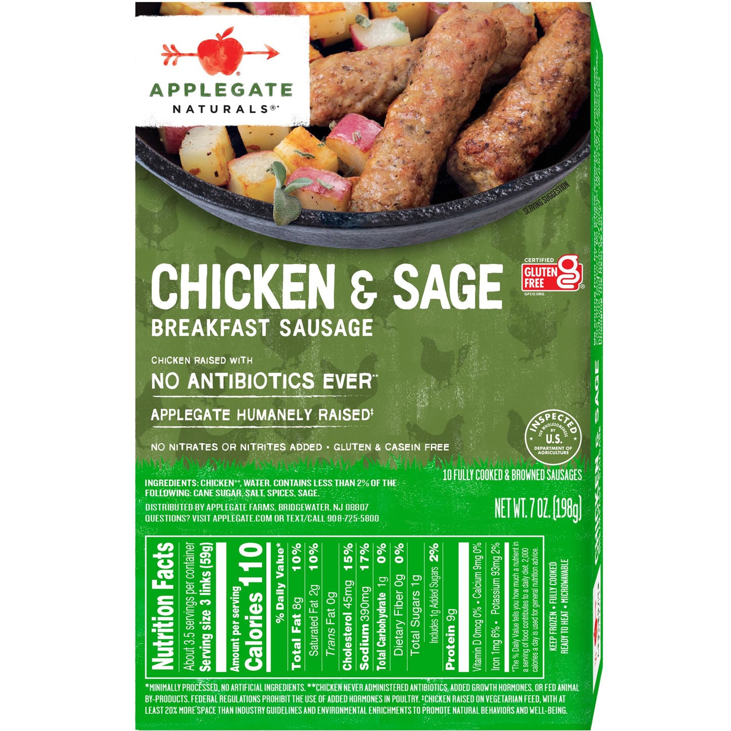 Applegate Farms Sage Breakfast Chicken Sausage, 7 OZ