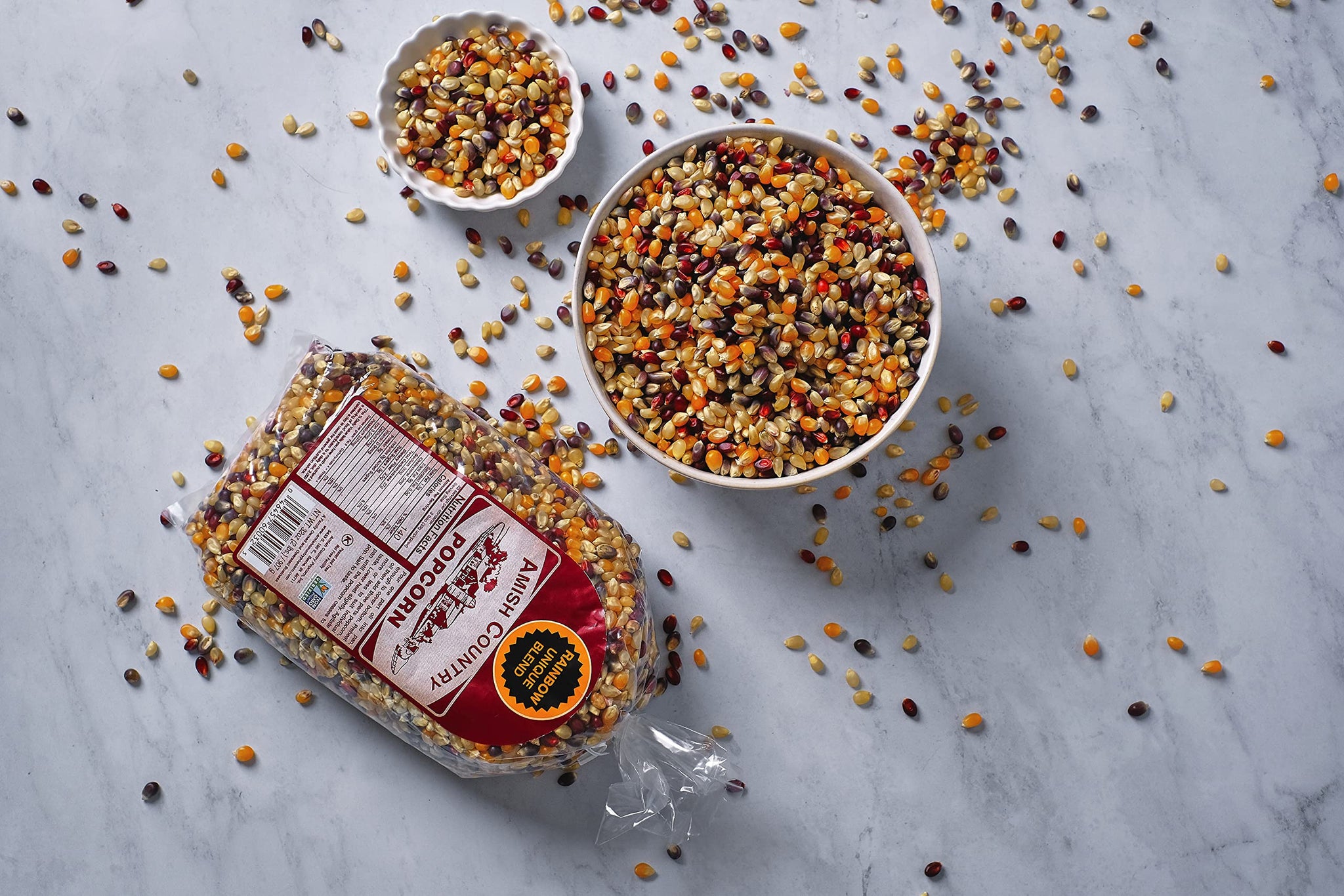 Amish Country Popcorn | 2 lb Bag | Rainbow Popcorn Kernels | Old Fashioned, Non-GMO and Gluten Free (Rainbow - 2 lb Bag)
