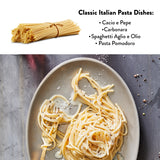 DeLallo Organic Spaghetti Pasta, Made in Italy with 100% Certified Organic Semolina Durum Wheat Flour, Bronze Cut, Non-GMO, Kosher, Vegan, 1 Pound