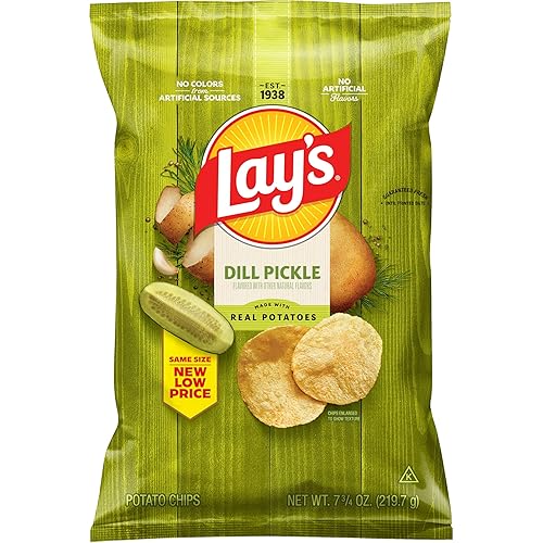 Lay's Potato Chips Dill Pickle Flavor, 7.75 Oz