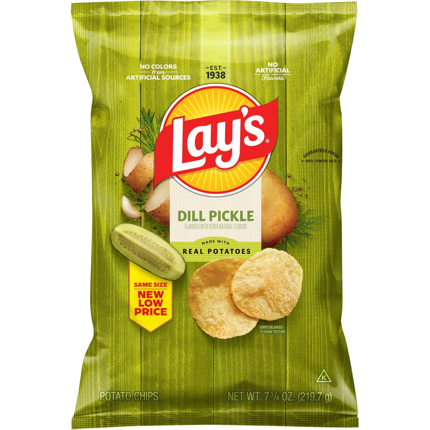 Lay's Potato Chips Dill Pickle Flavor, 7.75 Oz