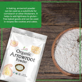 Jiva Organics Organic Arrowroot Flour (Powder) 5 Pound Bag - Raw, Non-GMO, Gluten Free