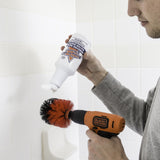 Bring It On Cleaner Hard Water Stain Remover + Grout Brush Cleaner Drill Brush Set, Shower Door, Tile Floor Cleaner, Great Baseboard Cleaner Tool