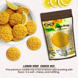 Glassy Brown Cookies-Lemon Drop Cookie Mix | Fresh Lemon Cookies | Protein Cookies | Cookie Butter & Eggs | No Preservatives - Serves 24 Soft Cookies.