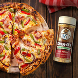 Dan-O's Red Pepper Cheesoning Seasoning, 2.6 oz Bottle, 2 Pack, Cheesy Seasoning for Pizza, Popcorn, Chicken and More, Sugar Free, Zero Calorie, Bold