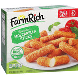 Farm Rich Mozzarella Cheese Sticks - Frozen Appetizers for Parties, Breaded Cheese Stick, 48 oz Pack - Farm Rich Snacks