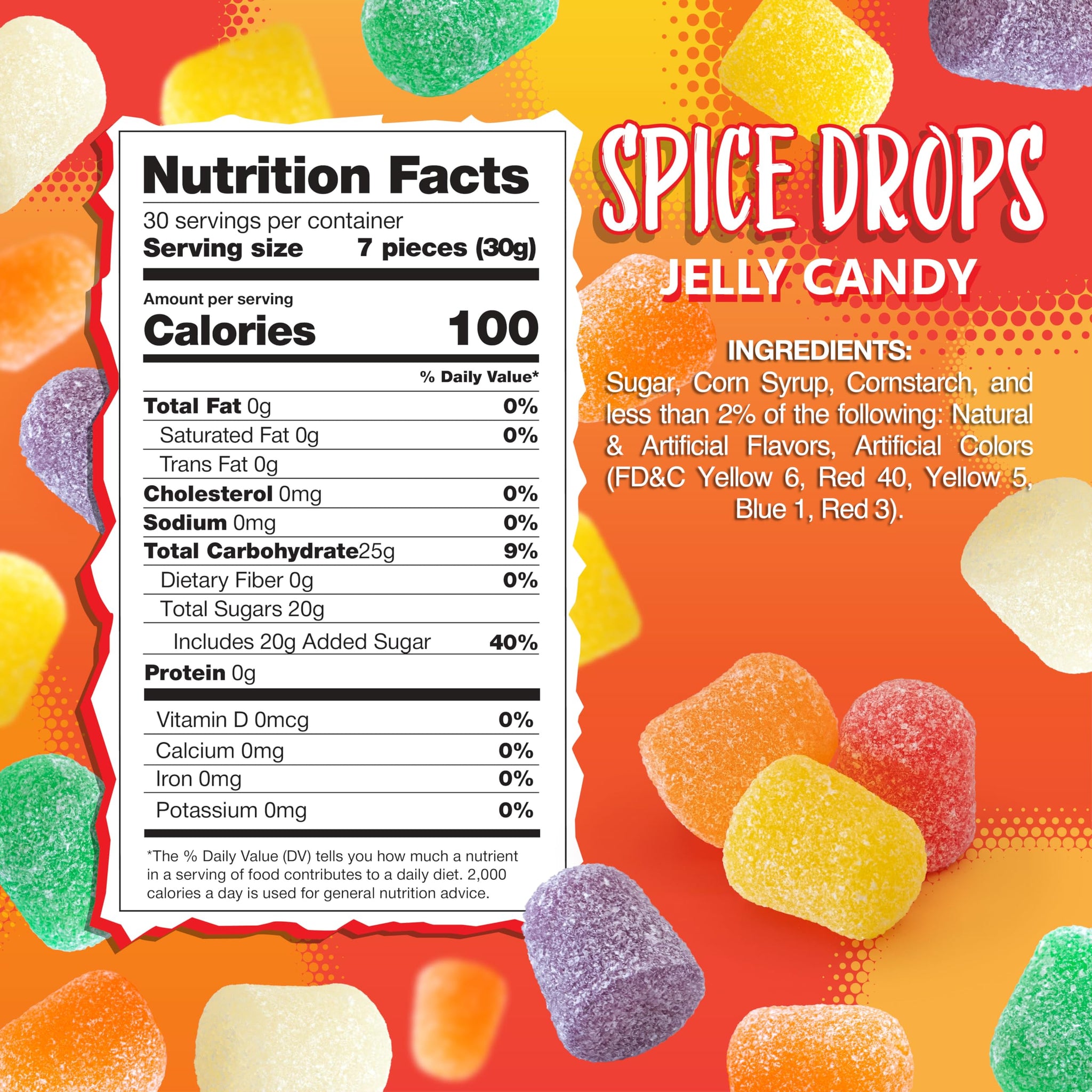 Spice Drops 2 Pound Bag | Spiced Gum Drops Candy | Assorted Flavors Gummy Candy | Cinnamon, Spearmint, Wintergreen, Clove, Peppermint, Anise | Old