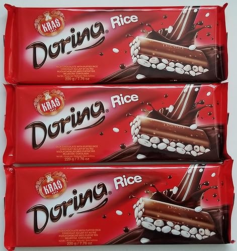 Kras Dorina Puffed Rice Chocolate 7.7 Ounce (3 pack)