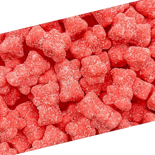 Sour Bears Gummy Candy | 1 Lb Bag | Tutti-Frutti Jelly Candies | Gelatin Free Gummi Bears | Neon Pink Gummies for Gender Reveal, Baby Showers & Candy