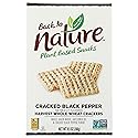 Back to Nature Cracked Black Pepper Whole Wheat Crackers - Dairy Free, Non-GMO, Made with Whole Grain Wheat & Sea Salt, Delicious & Quality Snacks