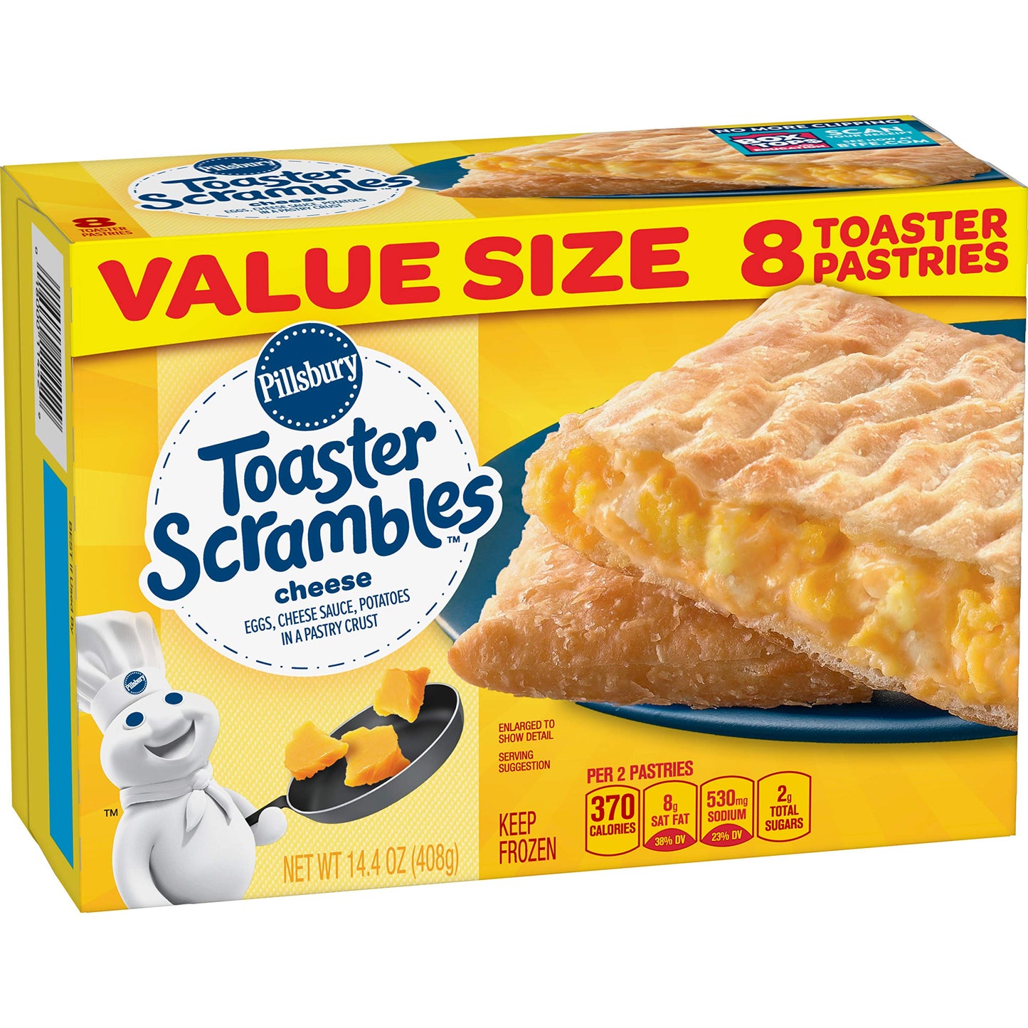 Pillsbury Toaster Scramble, Cheese, 8 ct (frozen)