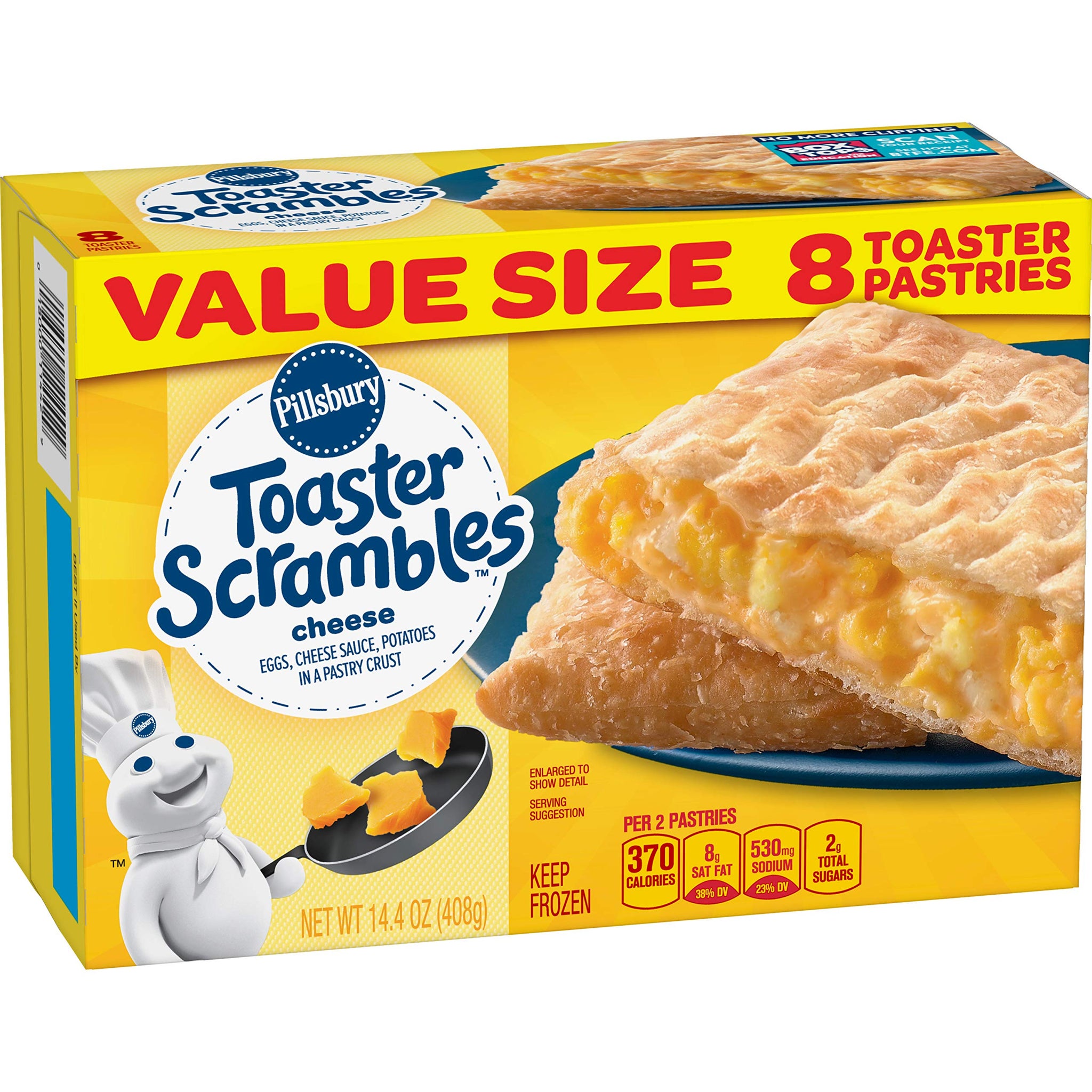 Pillsbury Toaster Scramble, Cheese, 8 ct (frozen)