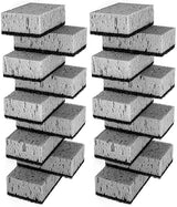 Okleen Multi Use Scrub Sponges. Made in Europe (Grey, 18 Pack)