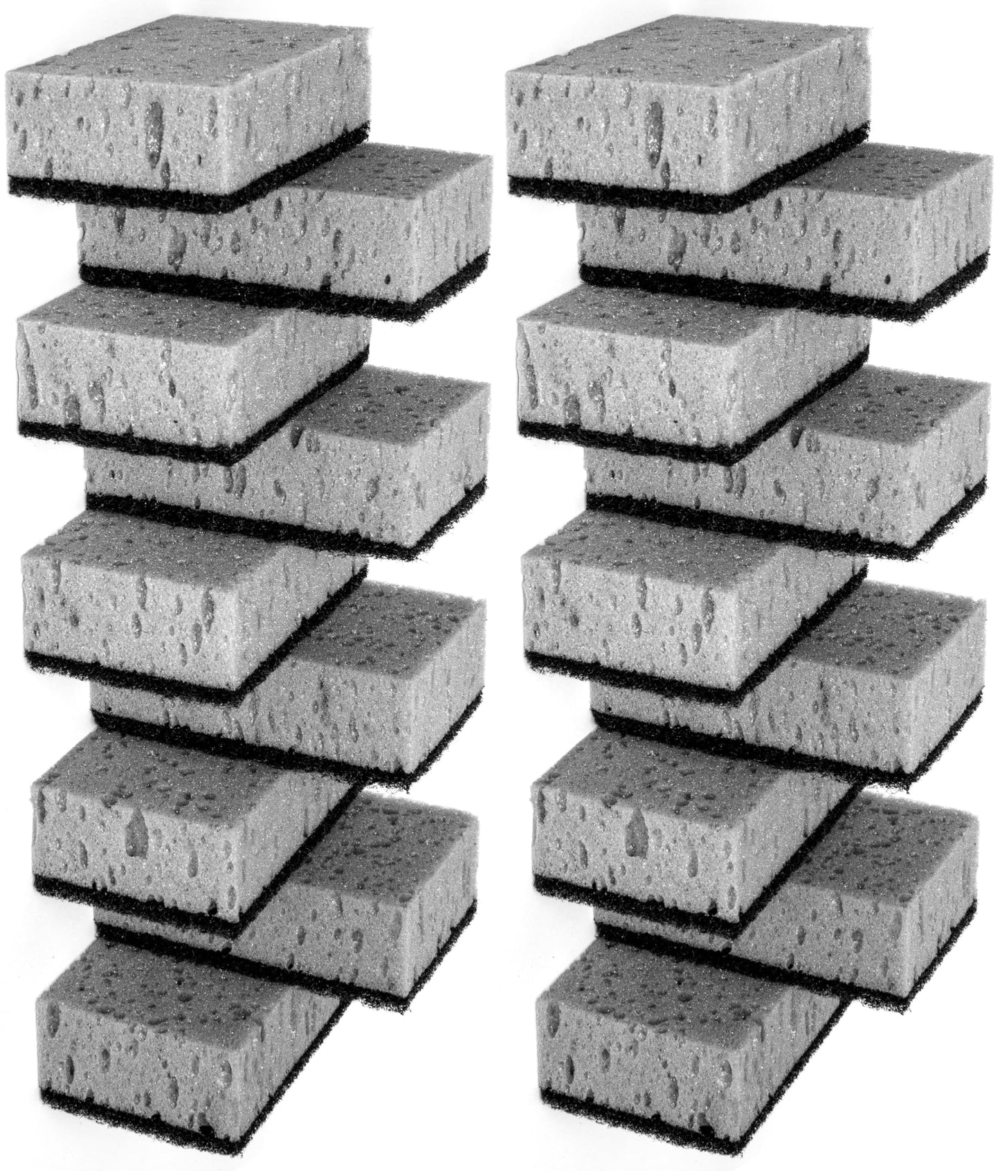 Okleen Multi Use Scrub Sponges. Made in Europe (Grey, 18 Pack)
