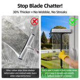 Window Squeegee with Flip-Head, Shower Squeegee 16-59" Long Handle Telescopic Pole & 30% Thicker Blade, Shower Squeegee for Glass Doors, Shower, Car