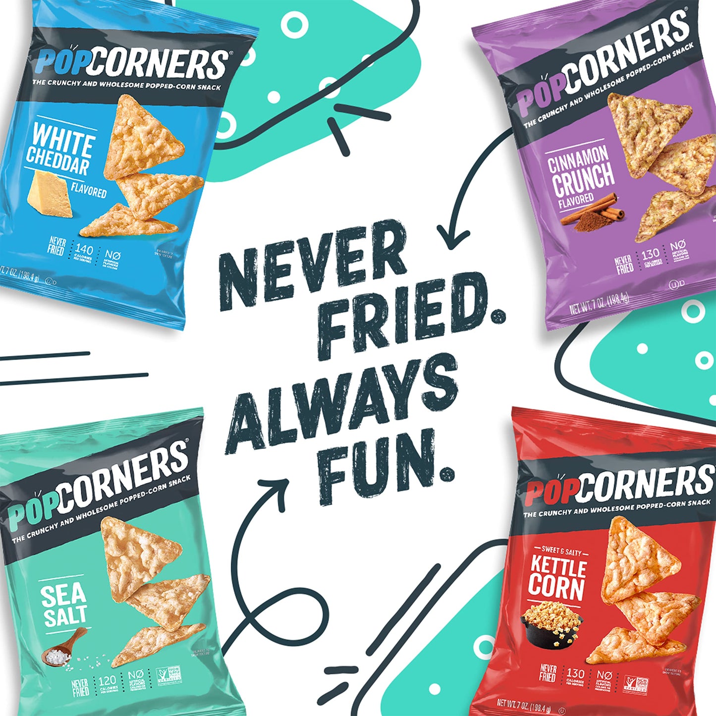 PopCorners Popped Corn Snack Chips, White Cheddar, 5 Oz