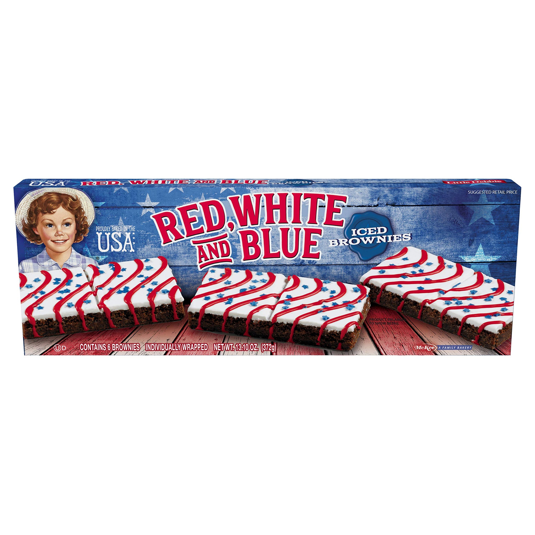 Little Debbie Red, White, & Blue Brownies