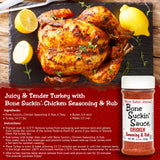 Bone Suckin' Sauce Chicken Seasoning & Rub with Garlic & Sage, Perfect for Chicken, Turkey, Other Poultry, Fish - Brown Sugar, Garlic, Onion, Spices