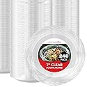 Stock Your Home 240-Count, 7 Inch Clear Plastic Plates, Flexible, Disposable Heavy Duty Party Dinner Plate, for Wedding Reception, Holiday Parties