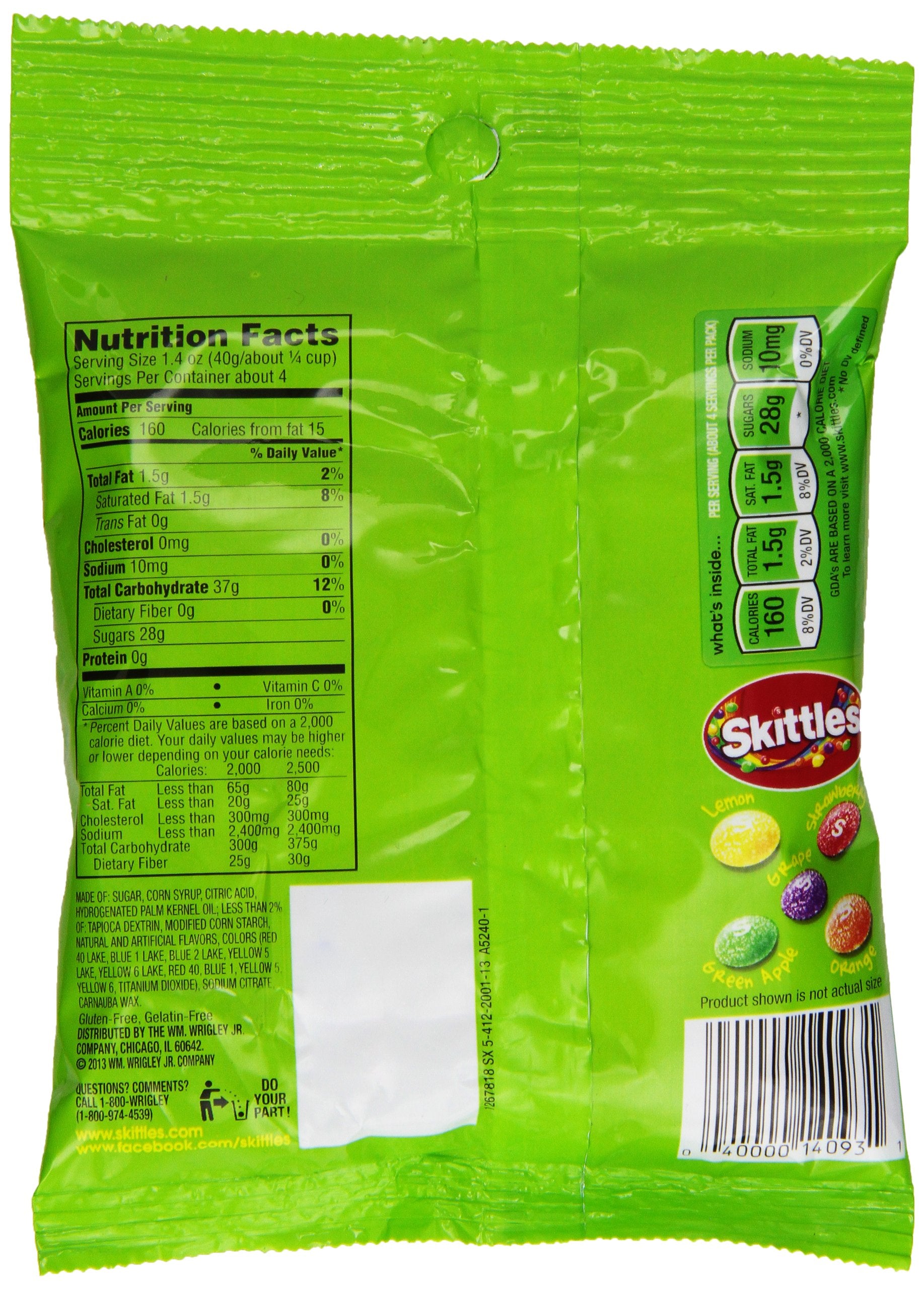 Skittles Bite Size Sour Candy, 162 Gram -- 12 per case.