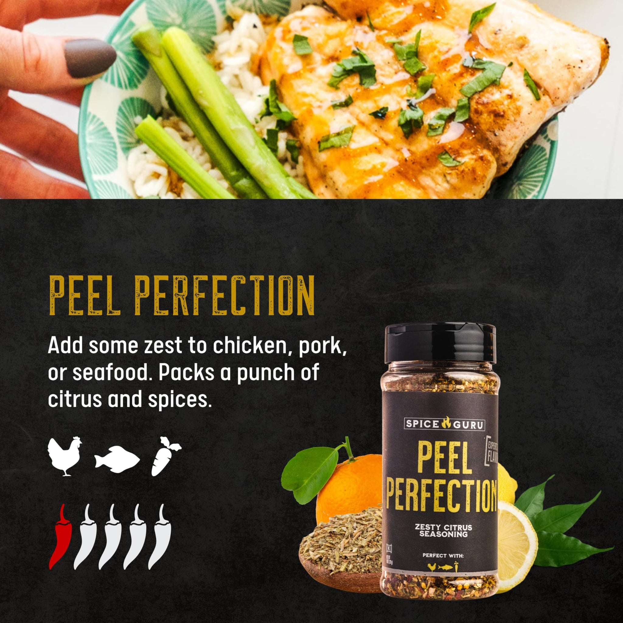Spice Guru Peel Perfection BBQ Rub - Gifts for Men Who Cook, Gifts for Dad, Men Gifts, Dad Birthday Gift - Spices and Seasonings Sets - Steak