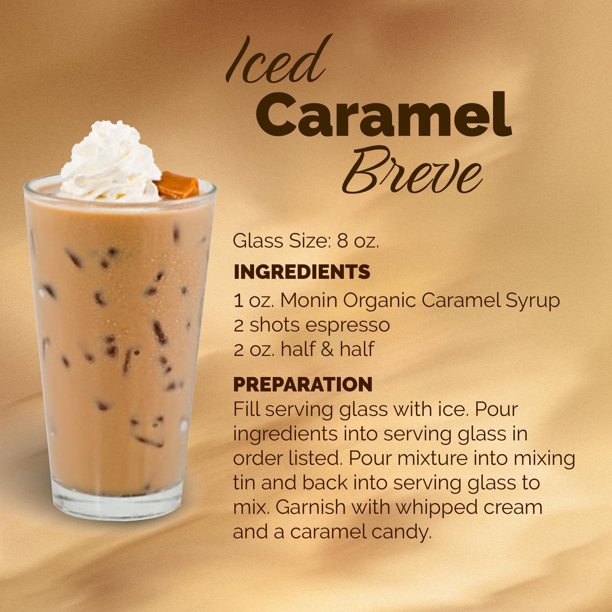 Monin - Organic Caramel Syrup | Premium Syrup for Coffee, Milkshakes, Cocktails & More (BPA-Free Glass Bottle, 750 ml)