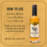 Fee Brothers Olive Brine - Dirty Martini Olive Juice, Cocktail Mixer, Hand Crafted in the USA, 12.8 Fl Oz