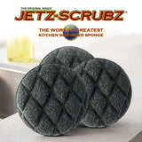Jetz-Scrubz Scrubber Sponge, J22/3, Round, Set of 3, Made in the USA