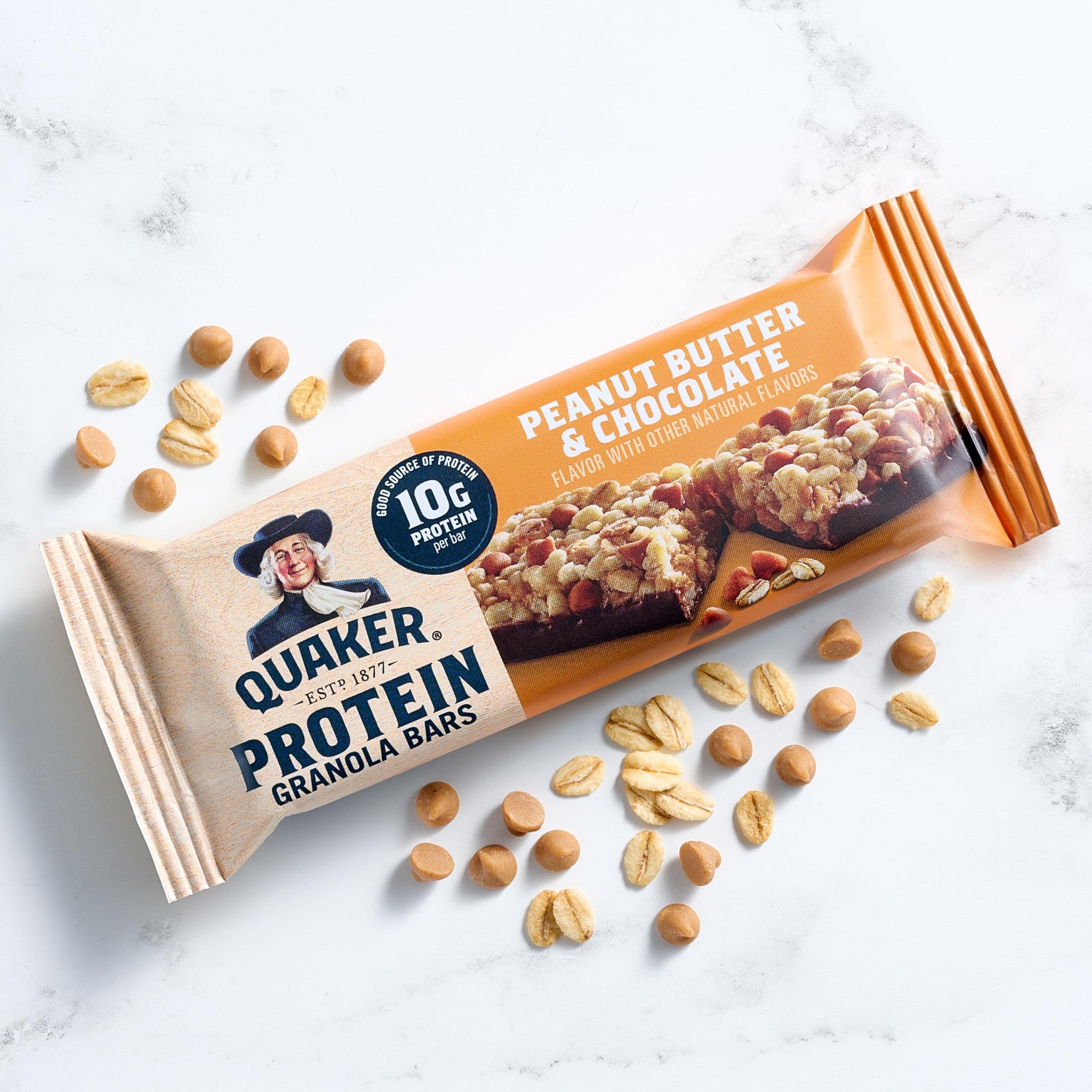 Quaker Protein Granola Bars, 2 Flavor Variety Pack, 10g Protein, 1.41 oz Bars, 20ct