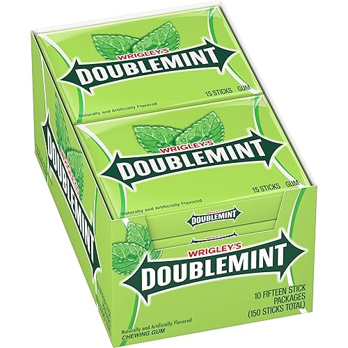 Wrigley's Doublemint Chewing Gum, 15 Piece, Pack of 10
