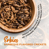 Erbies Edible Crickets for Humans, Exotic Food Bug Snacks & High Protein Edible Cricket Snacks for Humans, Barbecue Flavor 15g Bag