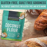 Viva Naturals Organic Coconut Flour, 4 lbs (1.81 kg) - Gluten Free Flour for Keto, Paleo & Vegan Baking, Good Source of Fiber, Low Fat, Non-GMO